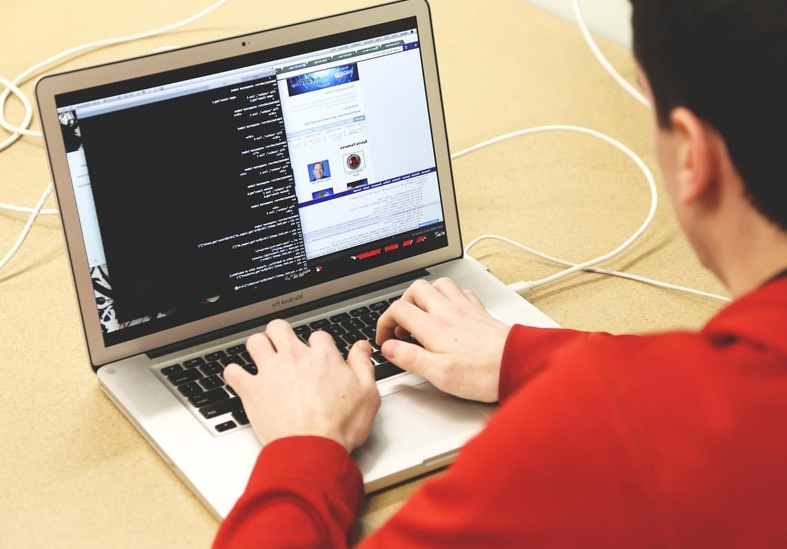 javascript code laptop