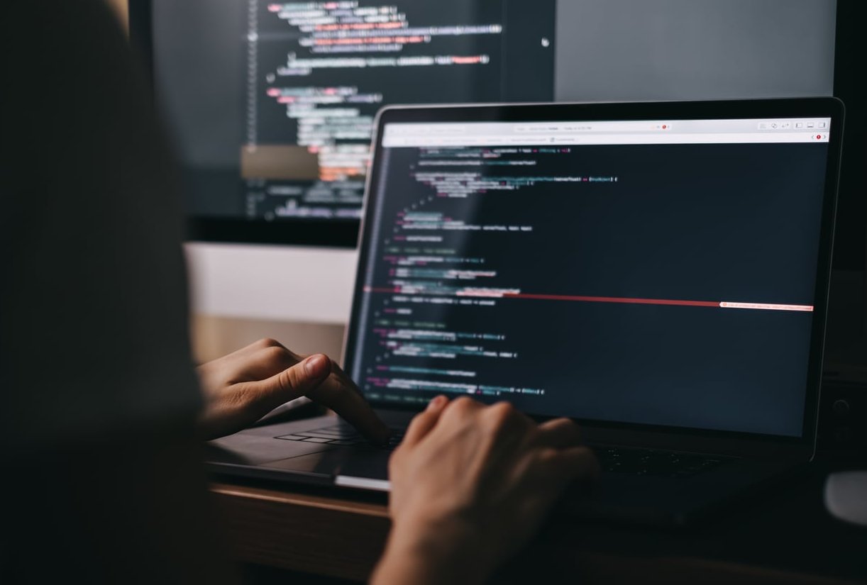 javascript code laptop